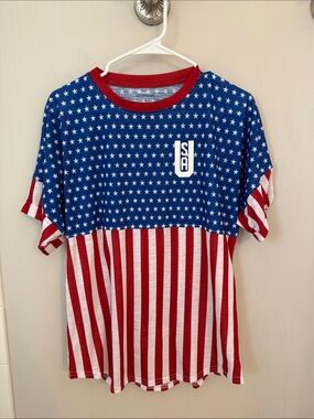 boxercraft Red, White & Blue Star Pattern Short Sleeve Tee